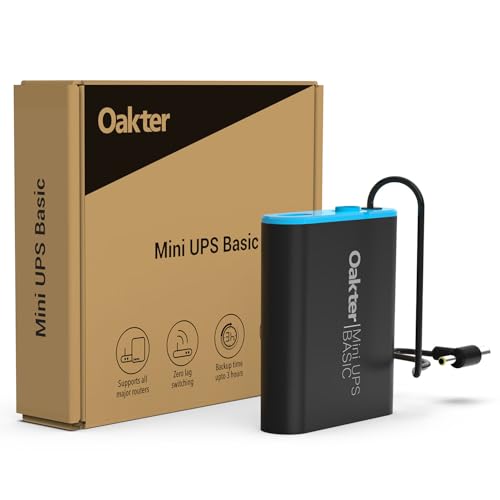 Telecom Modem And Router Oakter Mini UPS Basic for WiFi Router Broadband Modem | Supports 12V-2A ...
