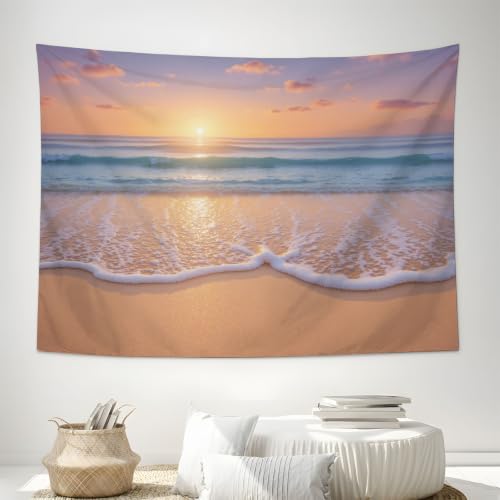 Tapiz de pared decorativo de playa 200x150cm, tela artística para fondo de sofá