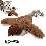 Jouet Interactif Pour Chat Et Oiseau – Jeu Électrique Pour Animaux De Compagnie, Oiseau Télécommandé Gazouillant | Jouet De Stimulation Amusant Pour Chats De Petite, Moyenne Et Grande Race, Exercice D