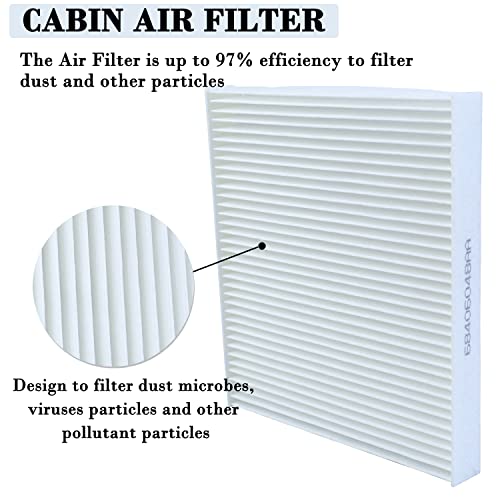 Cabin Air Filter Kit Replacement For Dodge Ram 1500 2500 3500 4500 5500 Replace 68318365Aa, 5058693Aa, 68052292Aa 68406048Aa Air Filter & Cabin Filter Access Door #TOP2