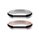 WUSUANED You're My Person Hair Tie Grooved Cuff Bangle Bracelet Best Friend Gift For BBF Lovers Family (you're my person S+RG)