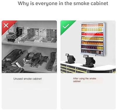 Automatic Cigarette Display Holder, Wall-Mounted Organizer for Cigarettes, Matchboxes & Playing Cards - Durable Countertop Showcase, Silver, 45x38.5x29 cm