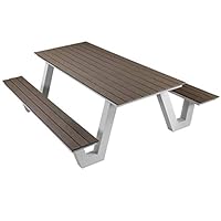 Algopix Similar Product 3 - Pangea Home Lukas WHTGRY Picnic Table