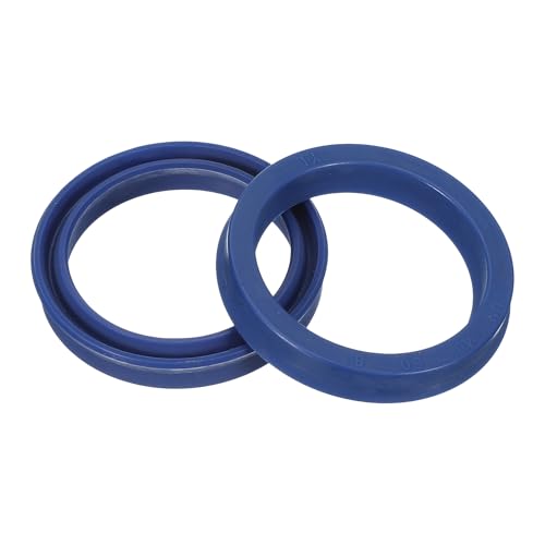PATIKIL UN Sello De Eje Radial 40Mm ID X 50Mm Od X 8Mm Ancho, 2 Piezas Sello De Aceite De Pu Para Eje De Rodamiento De Industria Bombas Cilindro De Pistón, Azul