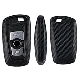 OTMIK Carbon Fiber Pattern Silicone Car Key Cover Case fit for bmw 1 3 5 7 Series X3 X4 M3 M4/520/730 Car key Holder Accessories (key case) - Image 3