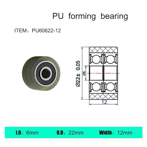 Roulement PU60622-12 avec lien fileté externe en polyuréthane