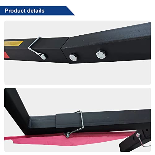 Boardroad Adjustable Steel Pickup Truck/Suv Bed Extender For Ladders Canoe Kayak Pipes Lumber Camping Gears Black Powder Coated W/Flag 750Lbs Capacity #TOP6