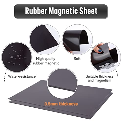 Csyidio 52 Pcs Clear Stamp And Die Storage Bag With Rubber Magnetic Sheets Resealable Plastic Storage Pocket Large Envelope Case Cutting Dies Stencil Organizer For Card Making(0.5Mm Thickness) #TOP4