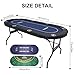 LXJIN 3 in 1 Foldable Poker Table with Reversible Game Mat, 8 Players Game Table with 8 Cup Holders, Suitable for Texas Holdem&Blackjack and Most of Poker Game.