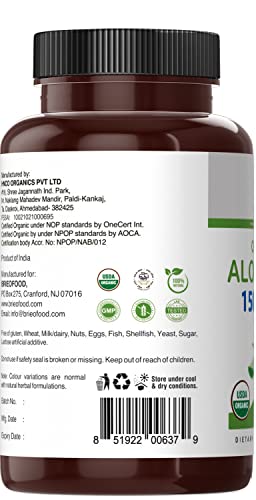 Brieofood Organic Aloe Vera 1500mg, 45 Servings, Vegetarian, Gluten Free, 90 Vegetarian Tablets - Image 6