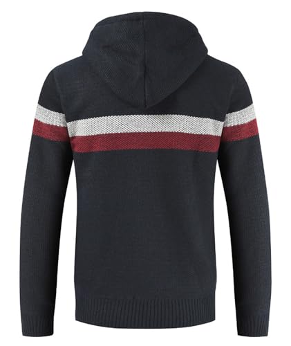Image of LLdress Mens Knit Cardigan Sweaters Sherpa Lined Full Zip Hoodie With Pockets