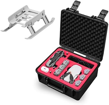HeiyRC Mini 2 SE 4K Landing Gear Case, Waterproof Carrying Hard Case Hardshell Portable Travel Box Bag for DJI Mavic Mini 2 SE/Mini 4K/Mini 2 Fly More Combo Drone Accessories