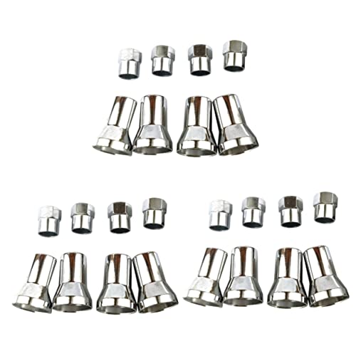 TINEASUR 12�Z�b�g tr413ac ���� �J�[�L�b�g �� �o���u�X�e���L���b�v �^�C���o���u�X�e���X���[�u tpms �^�C�� �X�e�� �L���b�v �A���~�j�E������ Silver