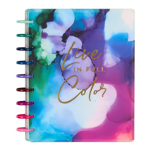 Happy Planner Disc-Bound Planner July 2026–June 2027, Includes 3 Extra Months and 2 Sticker Sheets, Classic Size, 7" x 9.25", Horizontal Layout, Live in Color