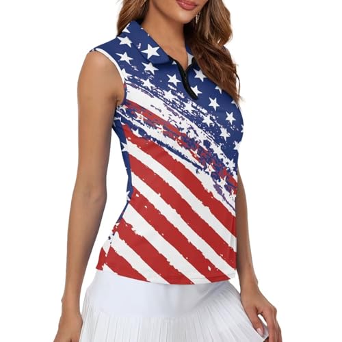 Suobstales Sleeveless Golf Polo Shirts for Women Quick Dry Collared Polo Shirts Athletic Tank Tops Lightweight Tennis Shirts2