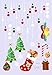 Christmas Decorations Window Clings Large Stickers for Glass(Size of Santa Claus is 7.5in.), Xmas Decor Decals Holiday Snowflake Reindeer Snowman Christmas Tree Stocking, Party Supplies Gift Idea
