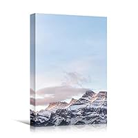 Canvas Wall Art Rocky Views Cool Dramatic Mountain Nature Photography Romantics - 12x18 inches