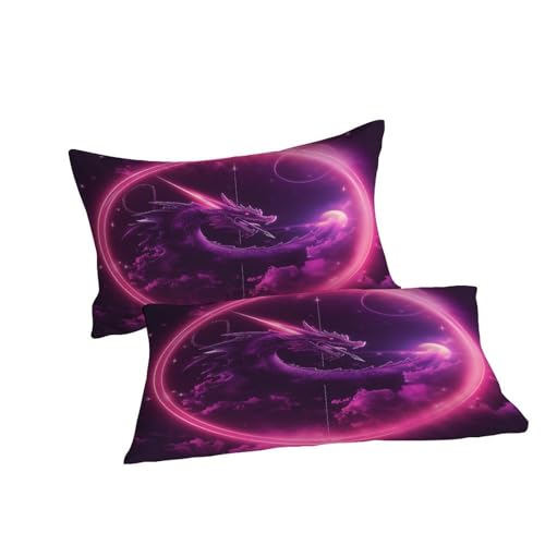 Housse de couette Wild Animals Super King 260x220cm Purple Dragon avec 2 taies - 7