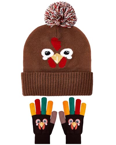 Liitrsh Thanksgiving Turkey Costume with Hats and Gloves Thanksgiving Turkey Hat and Gloves for Runners Adults Kids