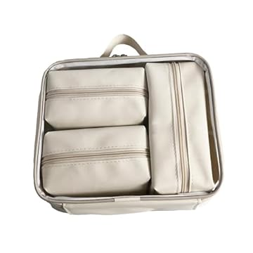 Maleta Necessaire Organizadora Viagem Multiuso Estiololsa Unissex Acessórios Maquiagem Esmalte - bubag (Bege)