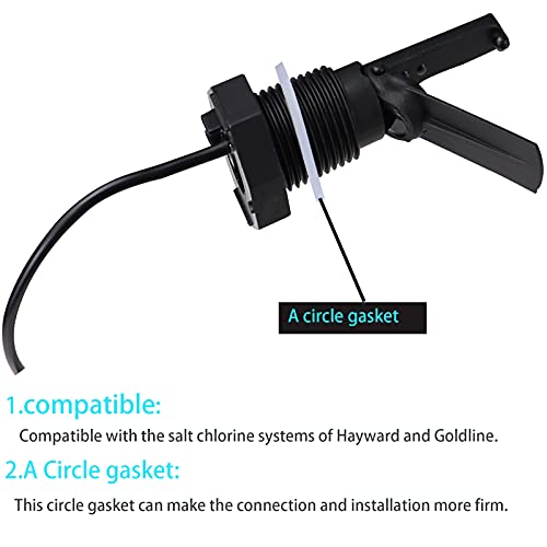 Flow Switch Assembly Glx-Flo-Rp For Hayward Goldline Aquarite Salt System, Pool Flow Sensor Suitable For Hayward Salt Cell And Chlorine Generator, With 15-Foot Cable Flow Switch #TOP7