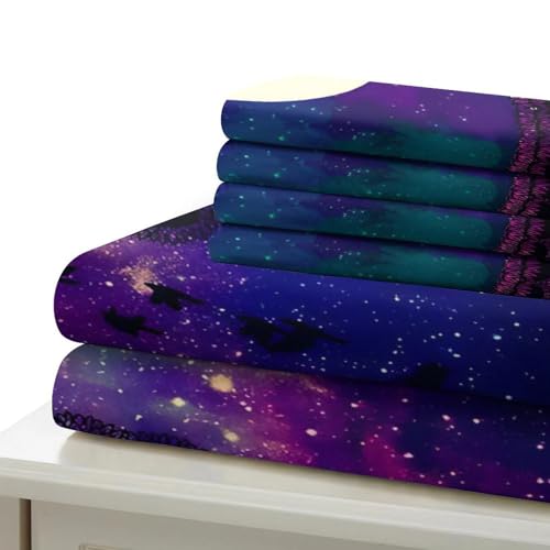Parure de lit loup super king en microfibre douce et anti-plis facile à border