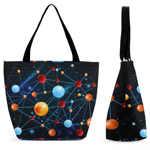 Sac de shopping pour voyage Planète : grand sac à main bandoulière femme 28.5x18x32.5cm