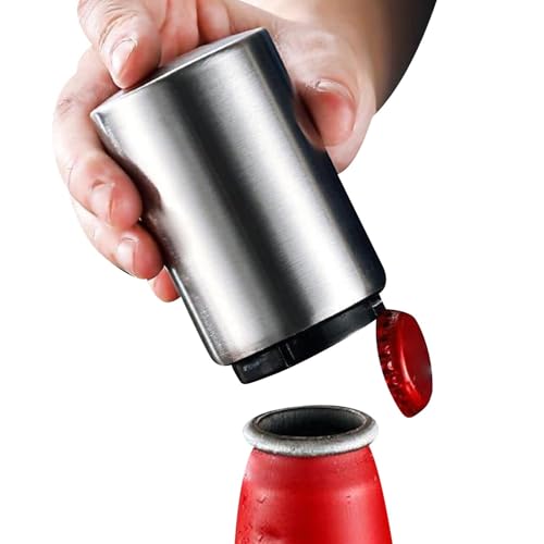 Abridor automático magnético de botellas de cerveza, recogedor de tapa de tarro portátil, herramienta de extracción de tapa sin daños, perfecto para el hogar, bar, picnic y camping, colección de tapas