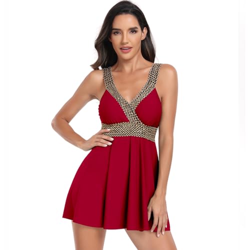 Tankini pour femme avec haut couvrant sans manches et bas de bikini floral