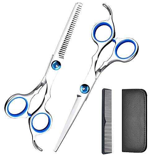 Professionelles Haarschneideschere-Set, Haarschere, feine Schere, Kämme, etc., Haarschere für Männer, Erwachsene für Kinder und Erwachsene Cover