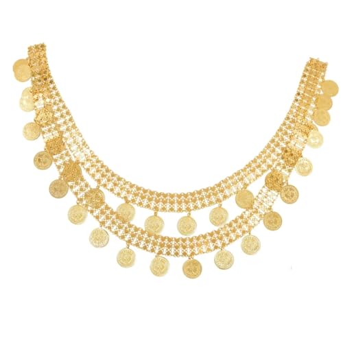 Wvapzxx Afghan Golden Women Shoulder Chains Coin Tassel Charms Hollow Bohemian Ethnic Body Jewelry Sexy Indian Shoulder Chains