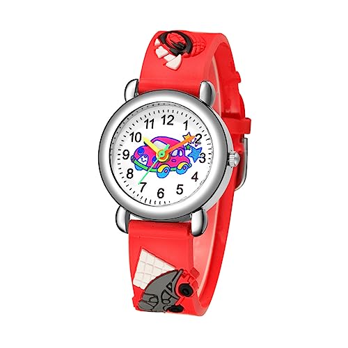 WESIEVYA 子供の時計 子供の腕時計 レディース腕時計 スポーツ子供用腕時計 ボーイズウォッチ バックル素材:ステンレス、ミラー素材:普通ガラスミラー、スト 素材:プラスチック 赤