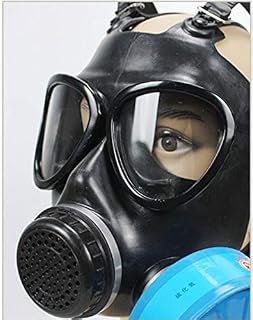 Gas mask Military Anti-Chemical fire Drill Anti-Terrorism mask Type Large-Vision mask Chemical Spray Paint Anti-Formaldehyde Head-Mounted Gas mask Anti-Formaldehyde hydrocyanic Acid