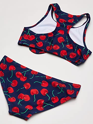 Kanu Surf Girls UPF 50+ Beach Sport Racer Bikini 2-Piece Swimsuit, Addie Navy, 64