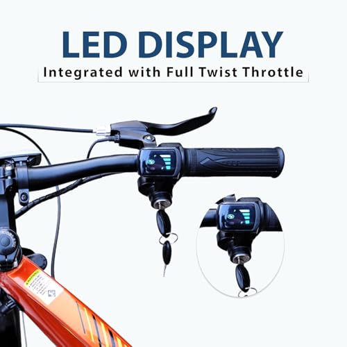 Image of Electric Cycle for Adults, | Ultimate Sport Ride with Dual Disc Brakes | 26 inch Fat Tire Mountain Bicycle 250-Watt Motor | 36V Lithium-Ion Battery Up to 40 km Range and Adjustable Seat (Orange)