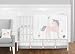 Sweet JoJo Designs 11 Piece Pink, Grey and Gold Unicorn Baby Girl Crib Bedding Set Without Bumper