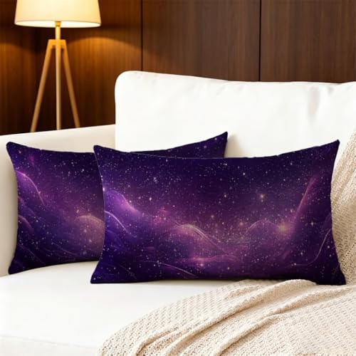 Housse coussin imperméable 50x90 violet Lpfieonn avec fermeture invisible
