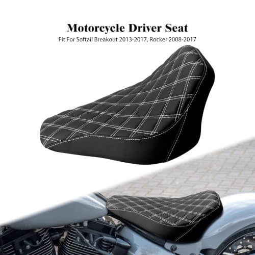 Asiento individual de cuero para moto Softail Breakout y Rocker 2008-17 2