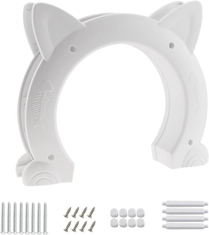 Versatile 4-Way Locking pet Door for Cats and Small Dogs White