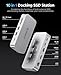 ORICO 512 GB External SSD Docking Station, SSD Expansion + Hub Extension, Up to1000MB/s, 10-in-1 USB C HUB with Internal SSD, Support 4K@60Hz HDMI Display, 100W PD, Ethernet, SD/TF, Mac Mini - SJ10
