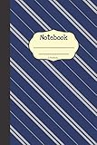 Notebook: Dotted Pages/ Classic Series by BitBook/ Blue Stripes Cover/ 120 Pages/ 5 mm Dot Grid/ 6 X 9 inches