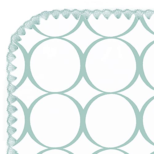 Image of SwaddleDesigns Large Receiving Blanket, Ultimate Swaddle for Baby Boys, Girls, Softest US Cotton Flannel, Best Shower Gift, Made in USA, SeaCrystal Mod Circles (Mom's Choice Award Winner)