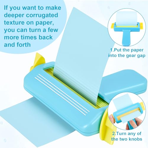 Zyluniy Papier Crimper Papier Quilling Werkzeug Bastelpapiercrimper Wellpappenmaschine Papier Welle Shaper Making Tool Quilling Papier Crimper Werkzeug zur Herstellung von Wellenformen