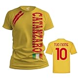 Vestipassioni t-Shirt Catanzaro Maglietta Ultras Tifosi Anche per Bambini(M, Giallo)