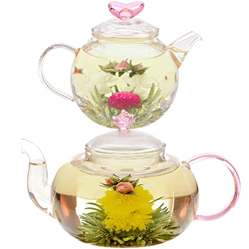 Teabloom Rose Flowering Tea – 12 Hand Tied Blooming Tea Flowers – 36 Steeps, Makes 250 Cups – Romantic Rose Tea Gift Set For Tea Lovers #TOP3