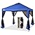 CROWN SHADES Gazebo 10x10 Pop Up Canopy with Mosquito Netting, Screen Tent with 4 Ropes, 8 Stakes, 4 Sandbags and Wheeled Storage Bag, Canopy for Patio & Backyard, Blue
