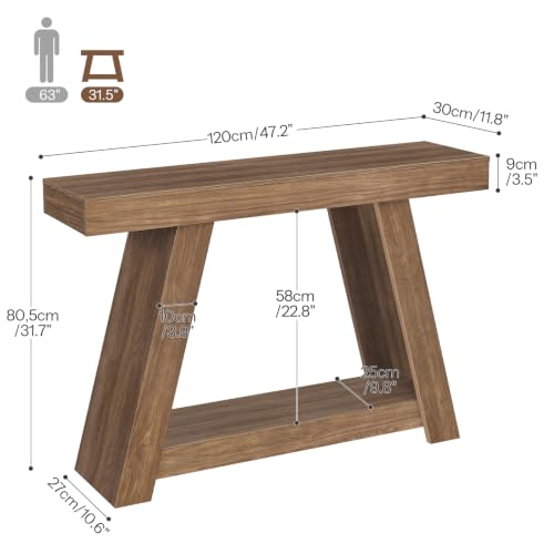 HOOBRO Entryway Table, Narrow Console Table with 2-Tier Storage - Image 3