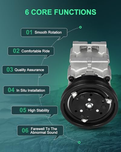 Image of SCITOO AC Compressor fit for Mercury Villager 3.0L 1993-1998 | Fast Cooling, Ultra Low Noise (≤72 dB)Air Conditioner Compressor with Clutch, Easy Installation, 154784 667877 58139 6511451