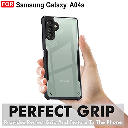 Image of Zapcase Back Case Cover for Samsung A04s | Compatible for Samsung A04s Back Case Cover | 360 Degree Back Cover Case | Clear Case with Camera Protection | (TPU + PC | Matte Black)