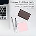 AI-DEE RFID Blocking Wallet - Minimalist Leather Business Credit Card Holder (Woven Coffee)